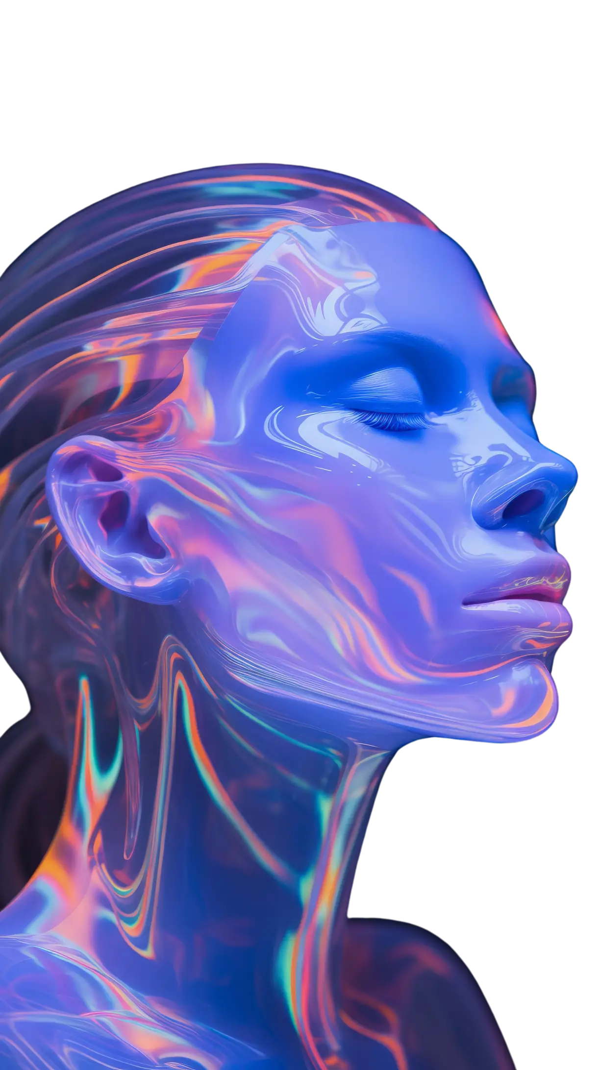 Blue woman without bg