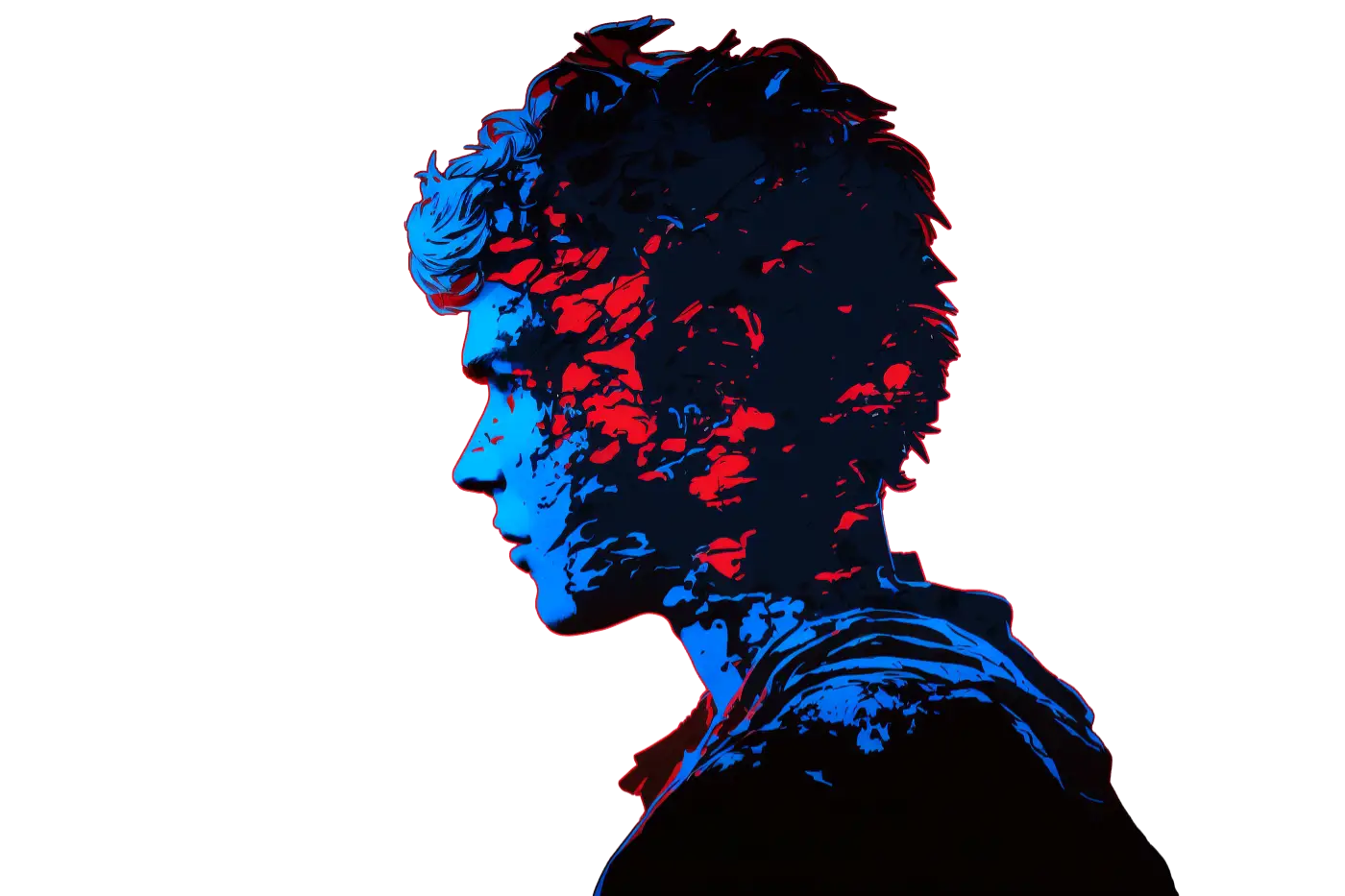 Blue Rev Protestant Sidelook portrait
